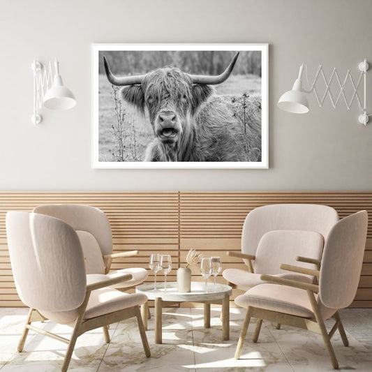 Highland Cow Portrait Photograph Home Decor Premium Quality Poster Print Choose Your Sizes