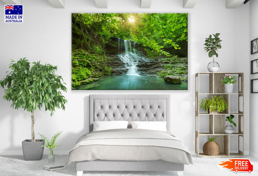 Waterfall in Forest Photograph Print 100% Australian Made