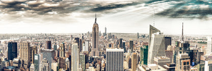 Panoramic Canvas City Sky Line View Photograph High Quality 100% Australian made wall Canvas Print ready to hang