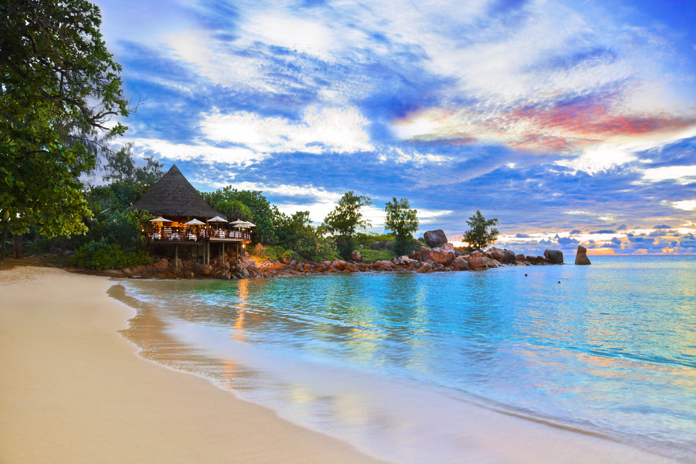 Beach hut & Stunning Beach View Photograph Print 100% Australian Made