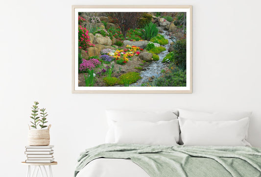 Flowers Along River Photograph Home Decor Premium Quality Poster Print Choose Your Sizes