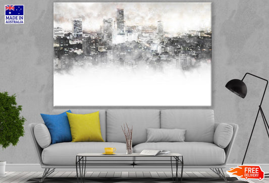City Building Watercolor Painting Print 100% Australian Made