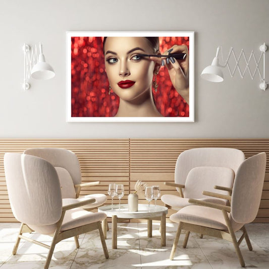 Girl with Makeup Face Photograph Home Decor Premium Quality Poster Print Choose Your Sizes