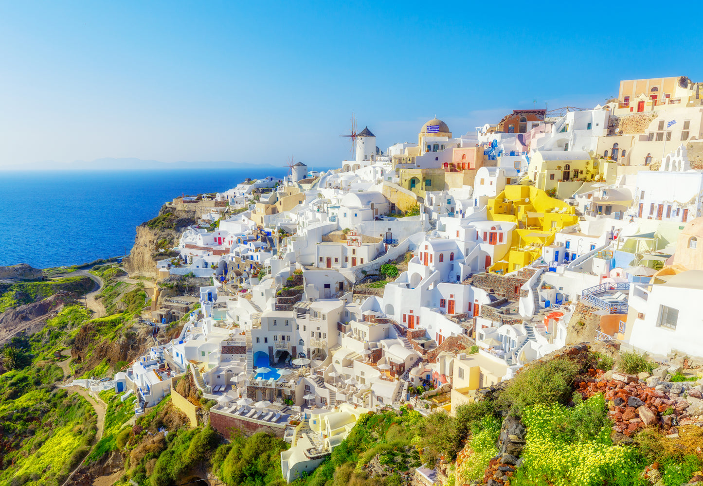 Beautiful Castle of Oia in Greece Photograph Print 100% Australian Made