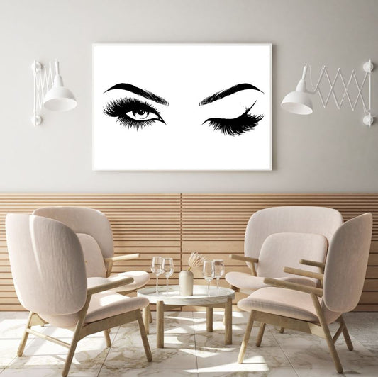 Eyes B&W Watercolor Painting Home Decor Premium Quality Poster Print Choose Your Sizes