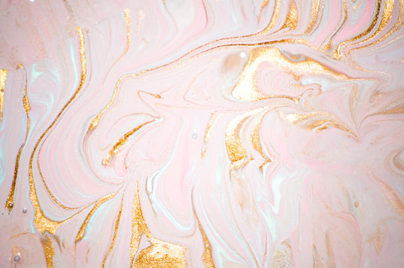Gold Pink Abstract Granite Design Print 100% Australian Made