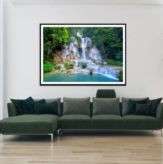 Stunning Waterfall Photograph Home Decor Premium Quality Poster Print Choose Your Sizes