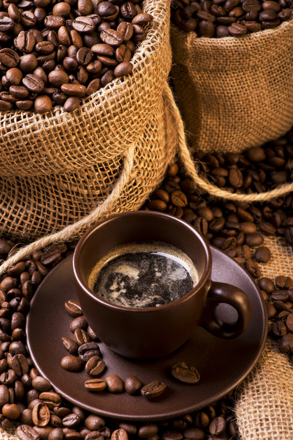 Coffee Seeds & Coffee Cup Print 100% Australian Made
