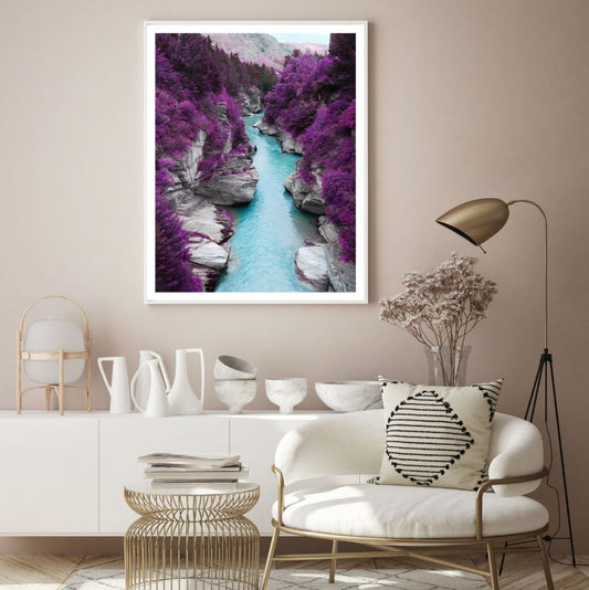 River in Mountains Scenery Photograph Home Decor Premium Quality Poster Print Choose Your Sizes