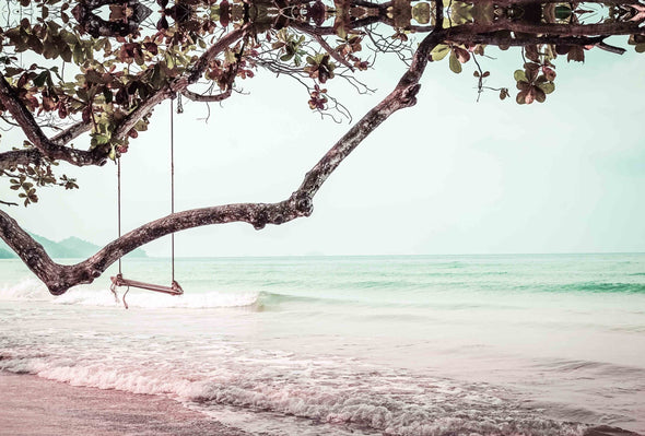 Swing on a Tree Near Beach Print 100% Australian Made