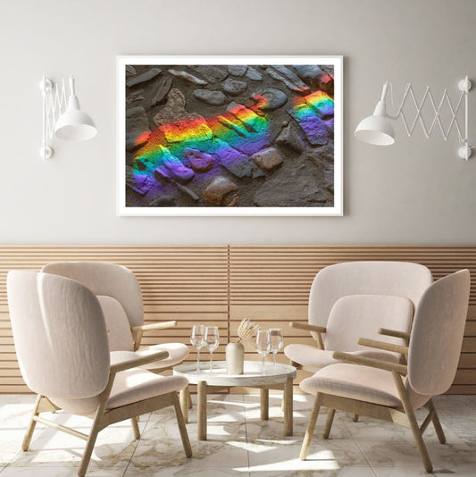 Rainbow Colors on Floor View Photograph Home Decor Premium Quality Poster Print Choose Your Sizes