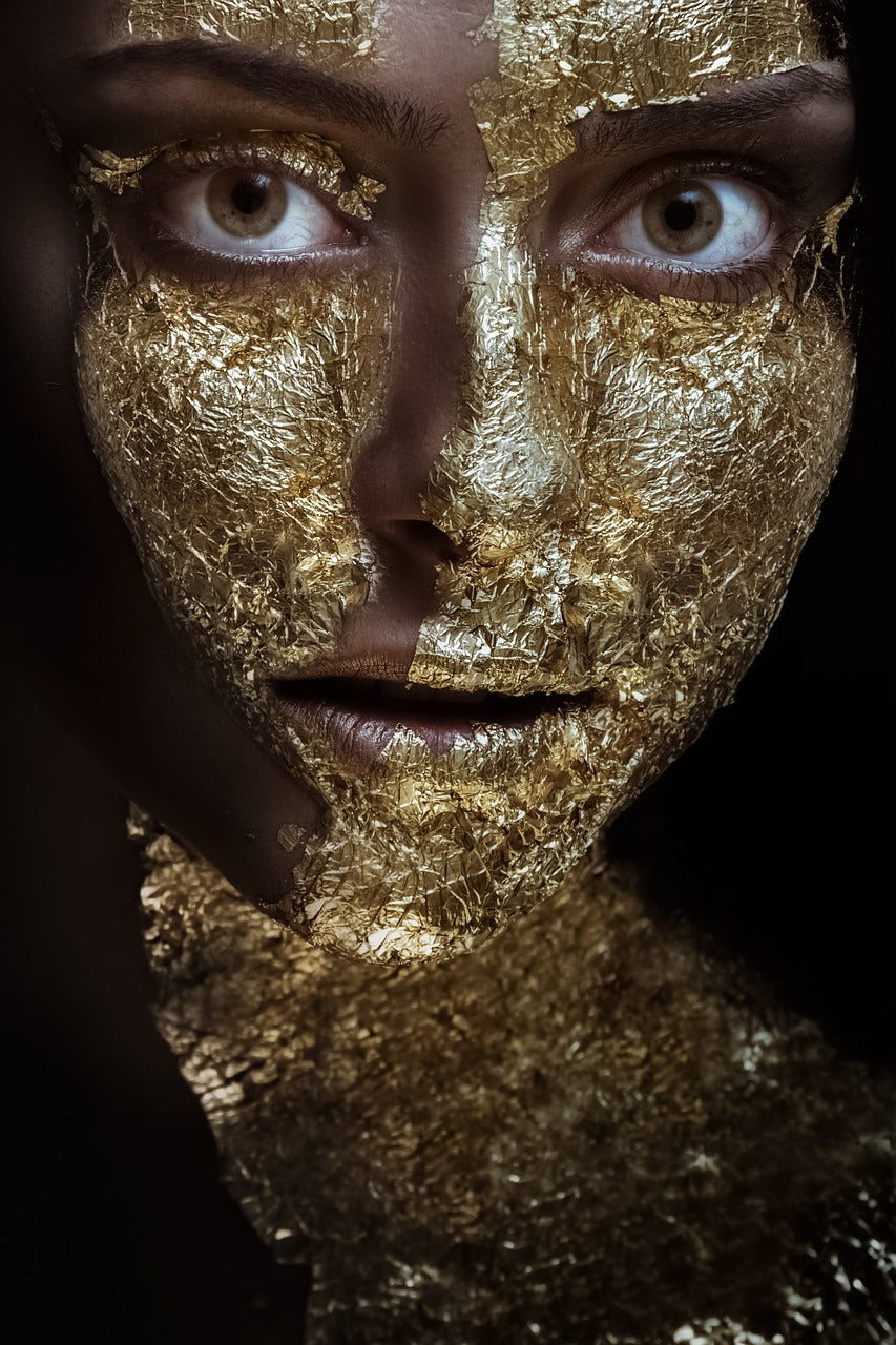 Girl with Gold Makeup Photograph Home Decor Premium Quality Poster Print Choose Your Sizes